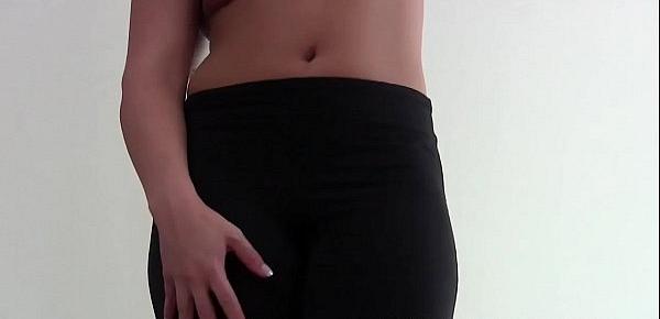 Stroke your cock to me in my tight black yoga pants JOI